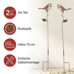 Gartenstecker|Frank Handels GmbH & Co. KG Gartenstecker "Vogelfreunde", 2er Set