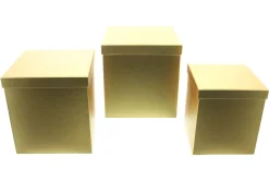 Geschenktaschen & -Säckchen|Geschenkboxen|Frank Handels GmbH & Co. KG Geschenkbox "Goldschimmer", 3er Set
