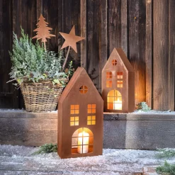 Herbstgarten|Weihnachtliche Gartendeko|Frank Handels GmbH & Co. KG Haus "Rost", 2er Set