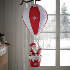 Weihnachtliche Dekofiguren|Weihnachtsmänner|Frank Handels GmbH & Co. KG Heißluftballon