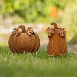 Herbstgarten|Dekokürbisse|Frank Handels GmbH & Co. KG Herbststecker "Kürbis", 2er Set