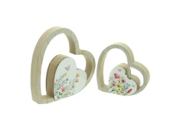Deko- Und Wohnaccessoires|Frank Handels GmbH & Co. KG Herz "Blumenwiese", 2er Set