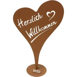 Gartendeko|Frank Handels GmbH & Co. KG Herz "Herzlich Willkommen"