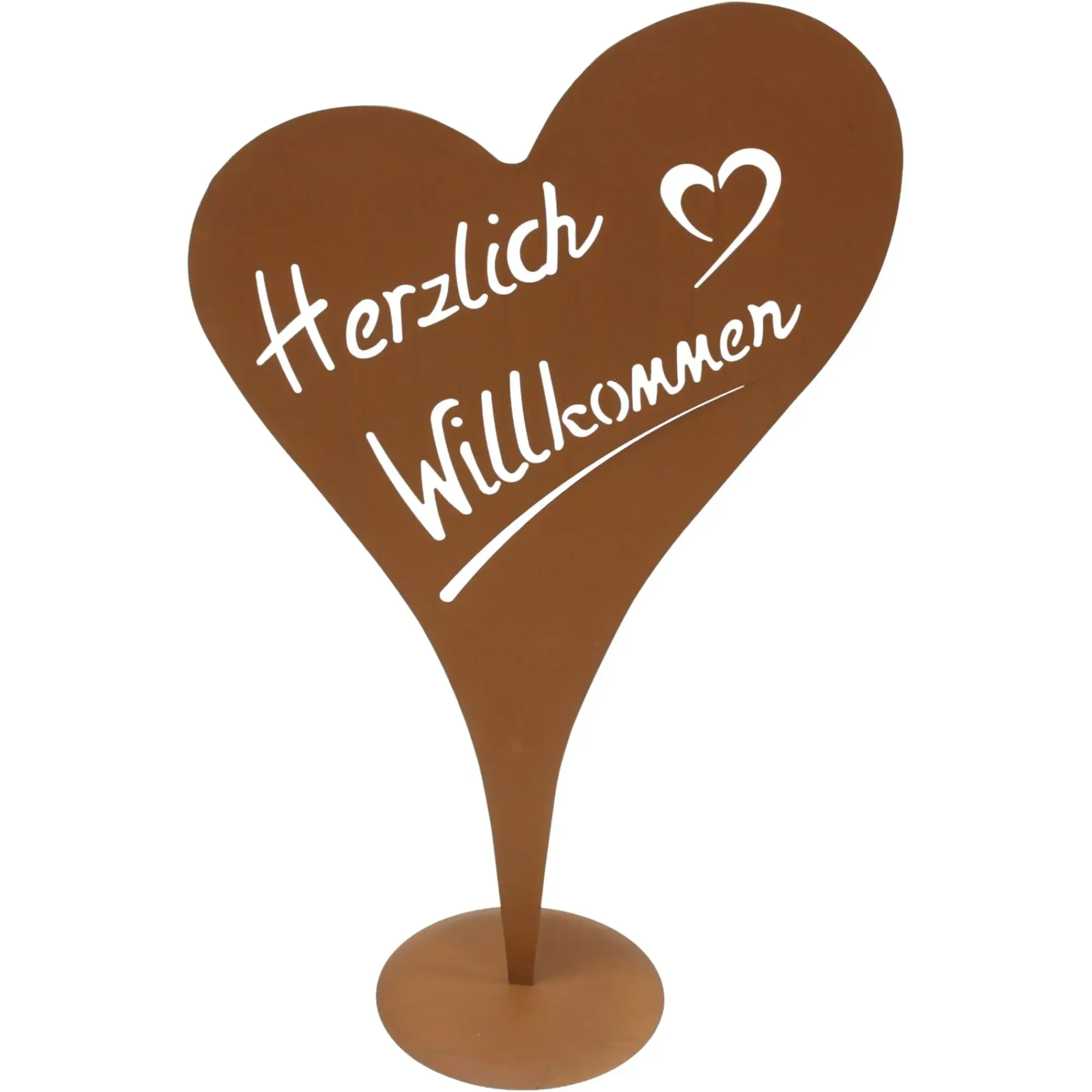 Gartendeko|Frank Handels GmbH & Co. KG Herz "Herzlich Willkommen"