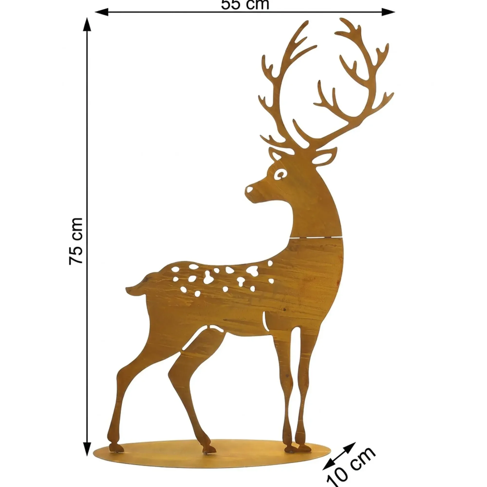 Figuren Für Den Garten|Chalet & Hütte|Frank Handels GmbH & Co. KG Hirsch "Rost", groß