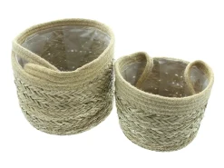 Pflanzkörbe|Übertöpfe|Frank Handels GmbH & Co. KG Hängekorb "Seegras", 2er Set