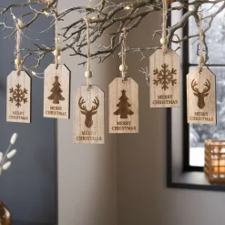 Dekohänger|Baumschmuck|Frank Handels GmbH & Co. KG Hänger "Merry Christmas", 6er Set