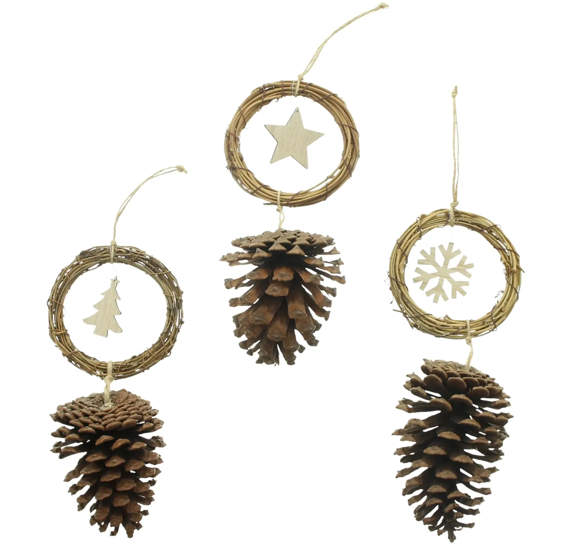 Dekohänger|Baumschmuck|Frank Handels GmbH & Co. KG Hänger "Pinienzapfen", 3er Set