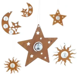 Dekohänger|Baumschmuck|Frank Handels GmbH & Co. KG Hänger "Rostoptik", 6er Set