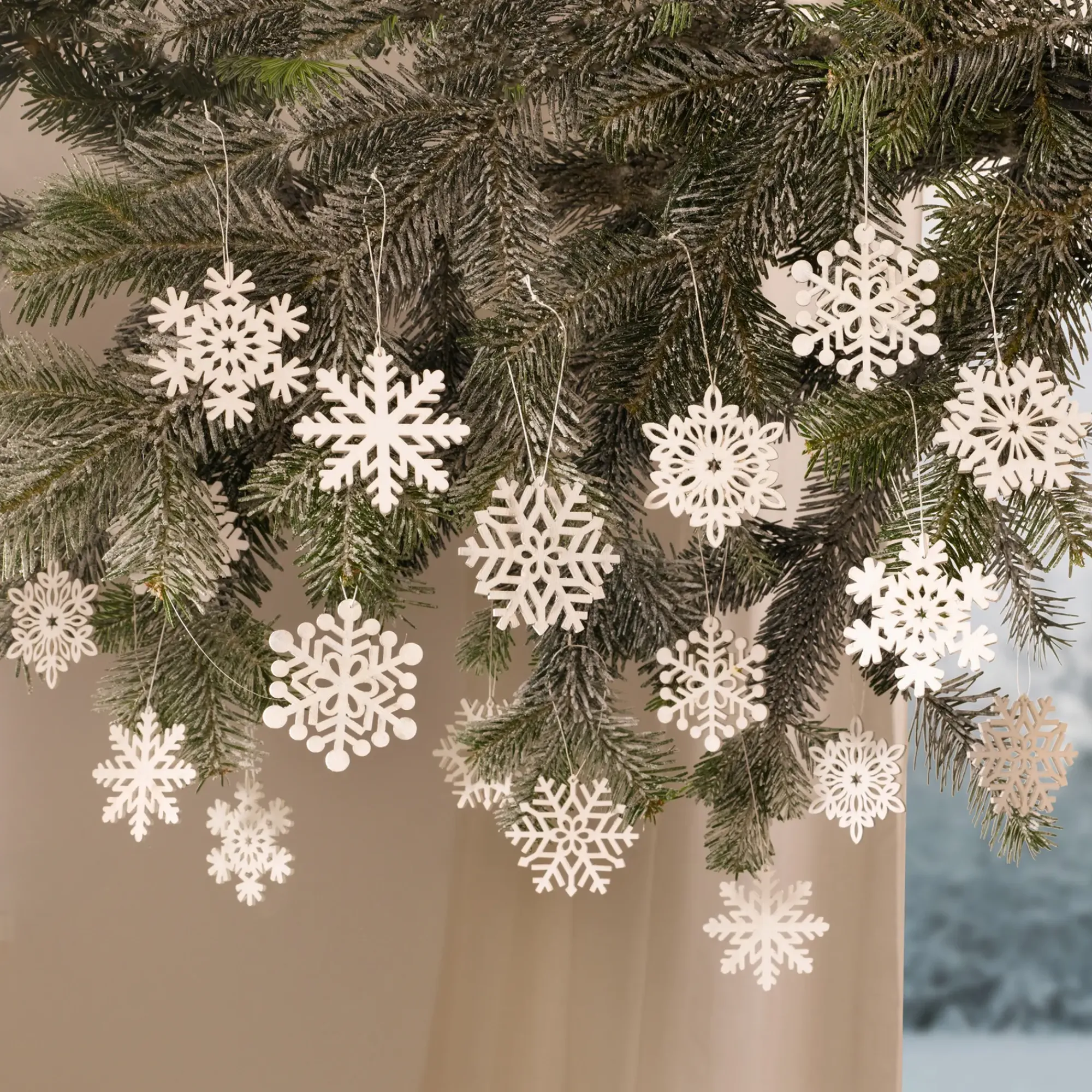 Dekohänger|Baumschmuck|Frank Handels GmbH & Co. KG Hänger "Schneeflocke", 18er Set
