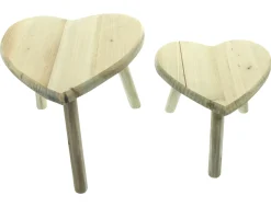 Hocker|Chalet & Hütte|Frank Handels GmbH & Co. KG Hocker "Herz", 2er Set