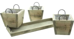Pflanztöpfe|Frank Handels GmbH & Co. KG Holzpflanzer "Recycling-Chic"