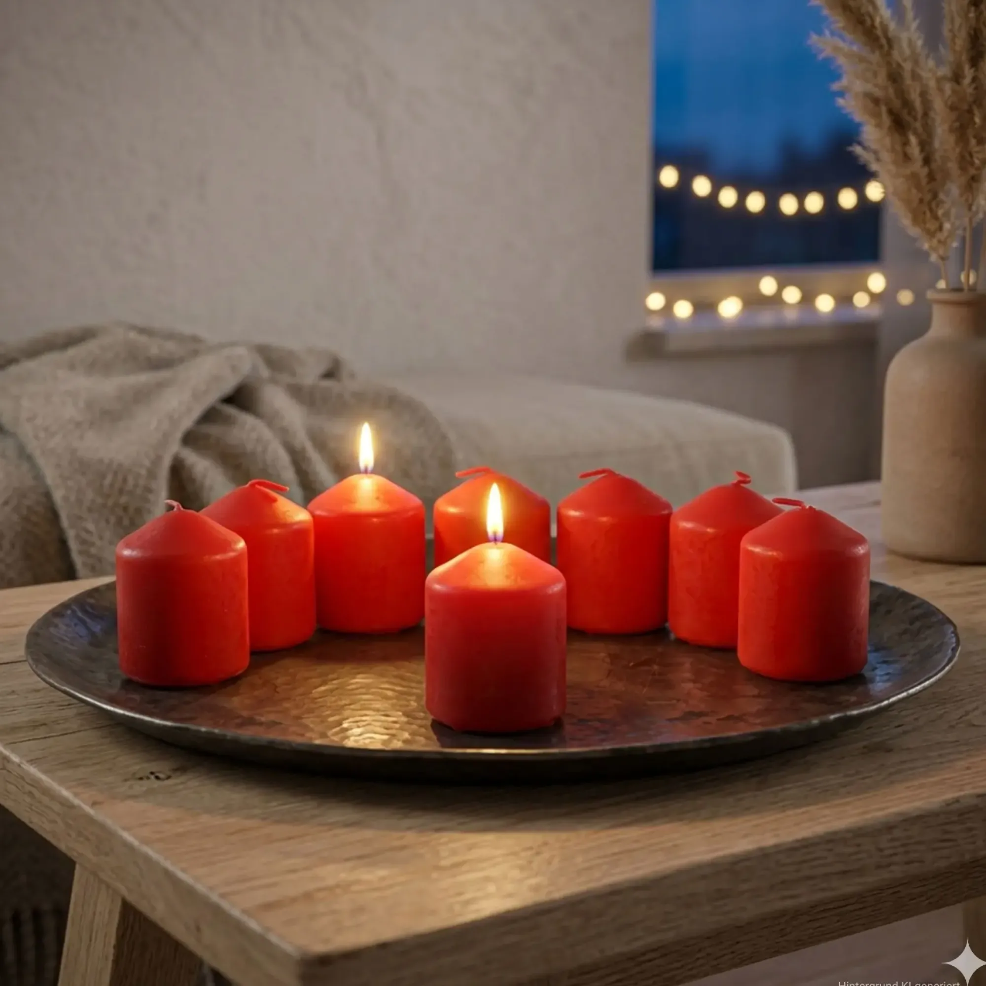 Kerzen & Led-Kerzen|Kerzen & Led-Kerzen|Frank Handels GmbH & Co. KG Kerze "Bright Red", 8er Set