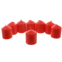 Kerzen & Led-Kerzen|Kerzen & Led-Kerzen|Frank Handels GmbH & Co. KG Kerze "Bright Red", 8er Set