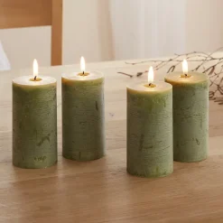 Kerzen & Led-Kerzen|Zubehör Für Adventskränze|Frank Handels GmbH & Co. KG Kerze "Rustic Green", 4er Set