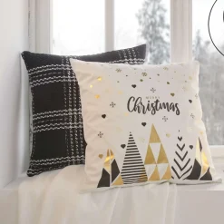 Weihnachtliche Kissen & Kissenhüllen|Frank Handels GmbH & Co. KG Kissenhülle "Black'n'Gold"