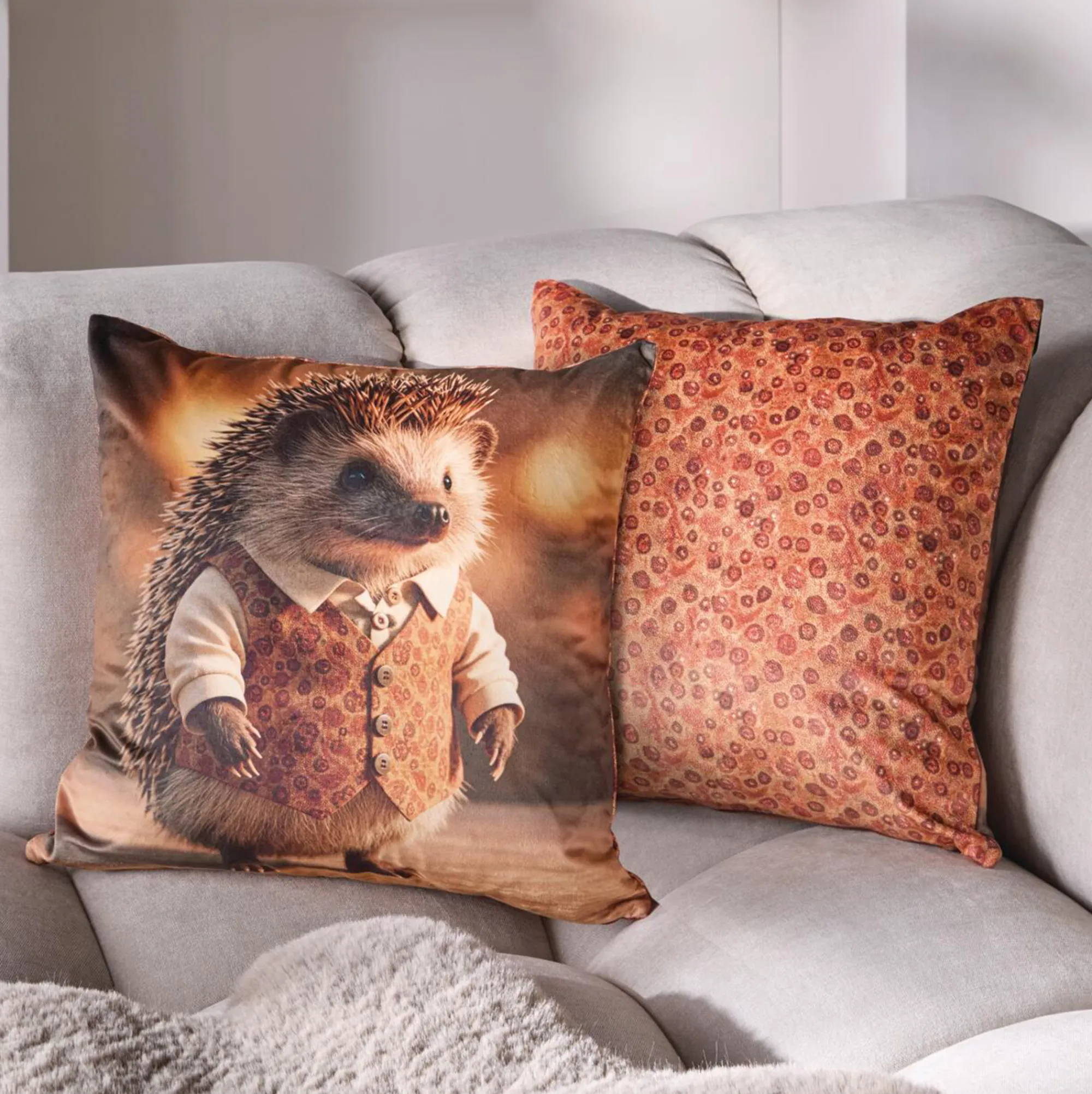 Home&Living - Herbst|Home&Living - Textilien|Frank Handels GmbH & Co. KG Kissenhülle "Herr Igel"
