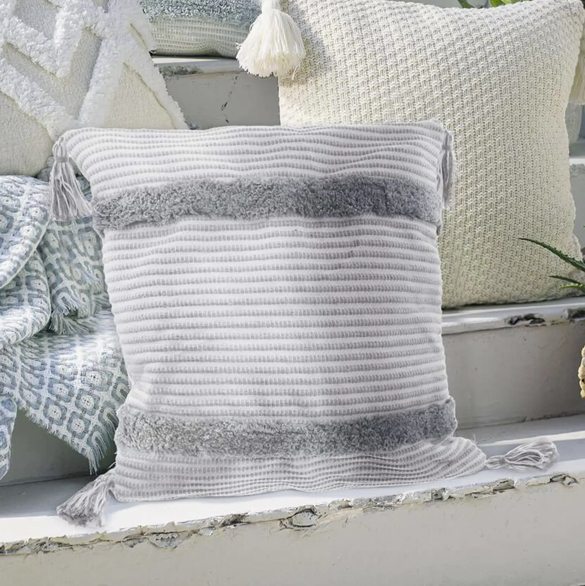 Kissenhüllen|Frank Handels GmbH & Co. KG Kissenhülle "Stripes" mit Quasten
