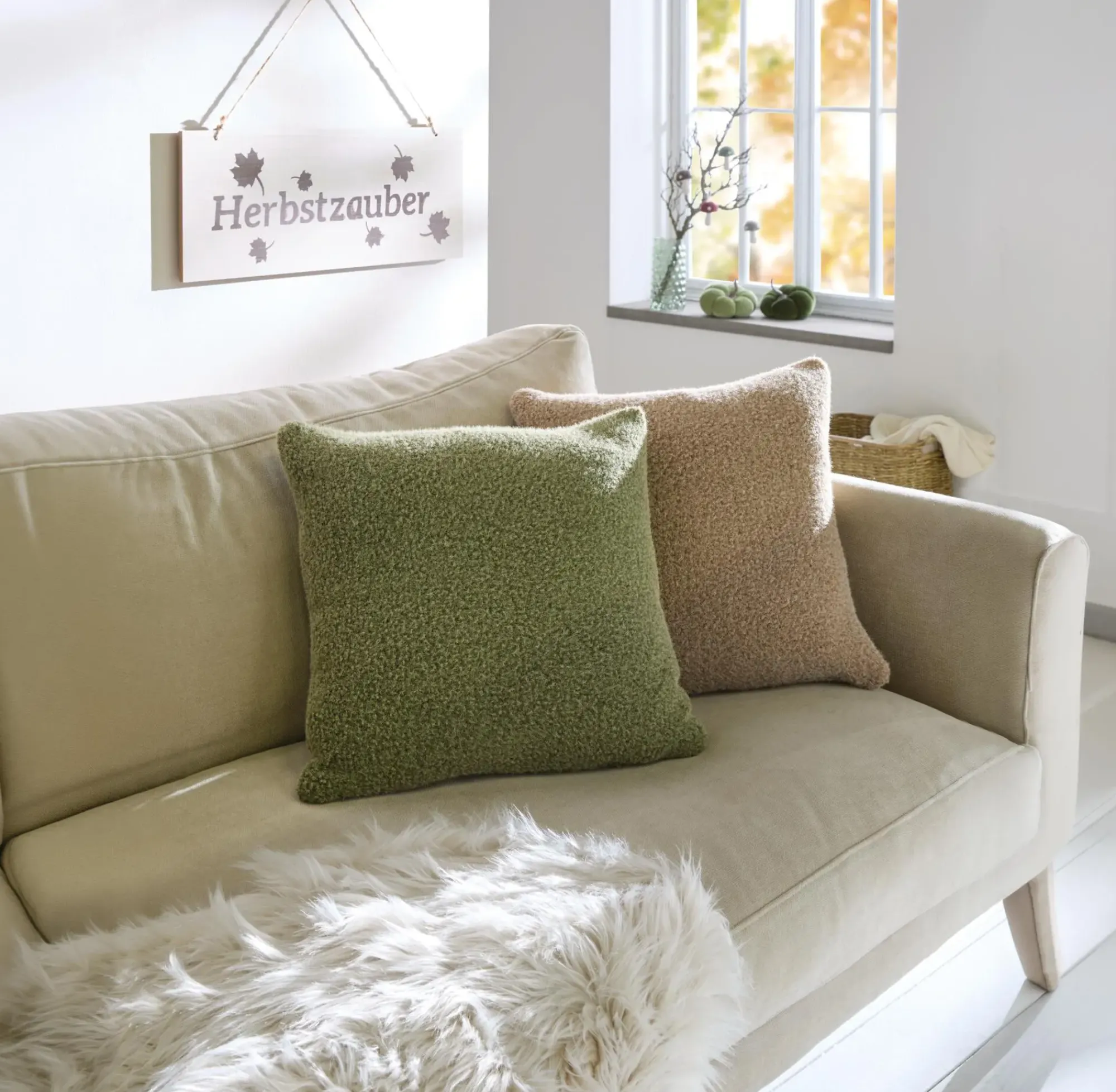 Kissenhüllen|Frank Handels GmbH & Co. KG Kissenhülle "Wolloptik in Beige"