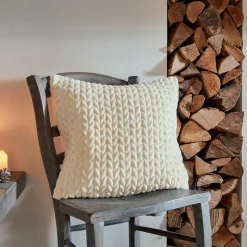 Weihnachtliche Kissen & Kissenhüllen|Kissenhüllen|Frank Handels GmbH & Co. KG Kissenhülle "Zopfmuster", creme