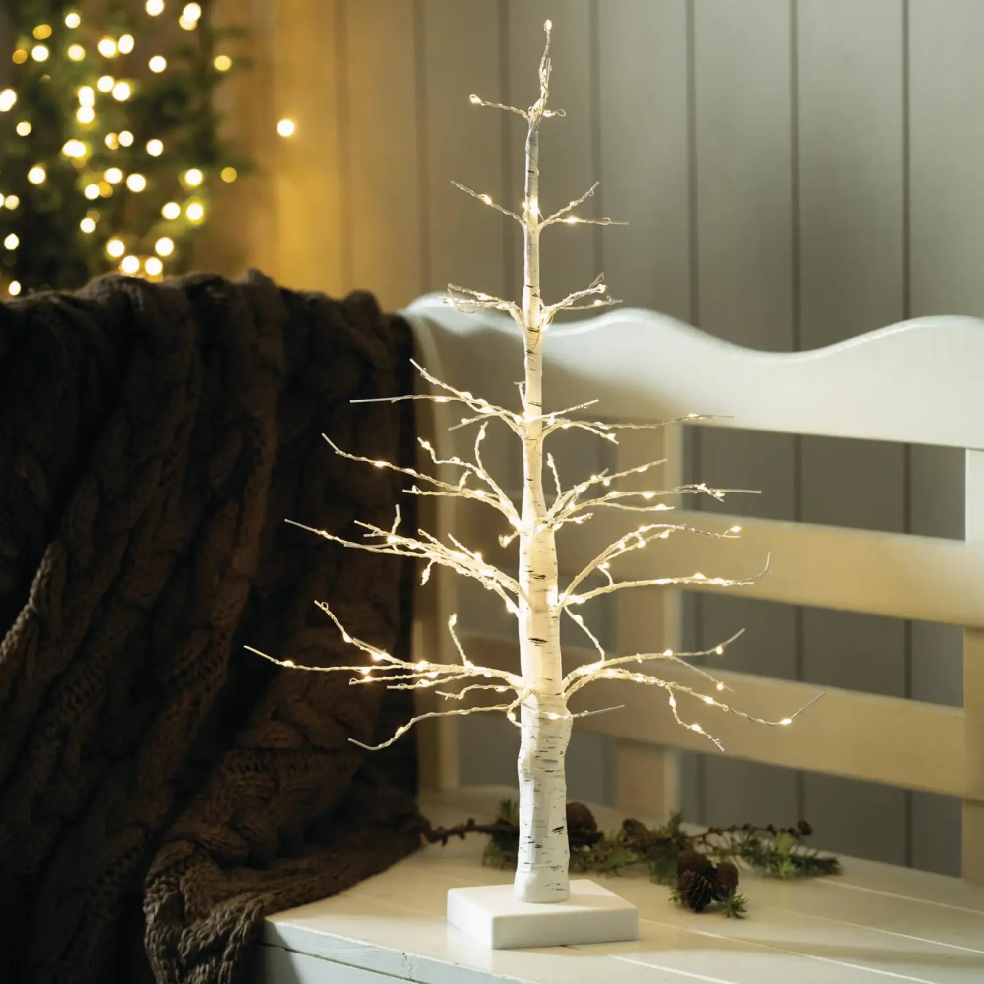 Weihnachtliche Led-Deko|Frank Handels GmbH & Co. KG Kleiner LED-Baum "White Christmas"