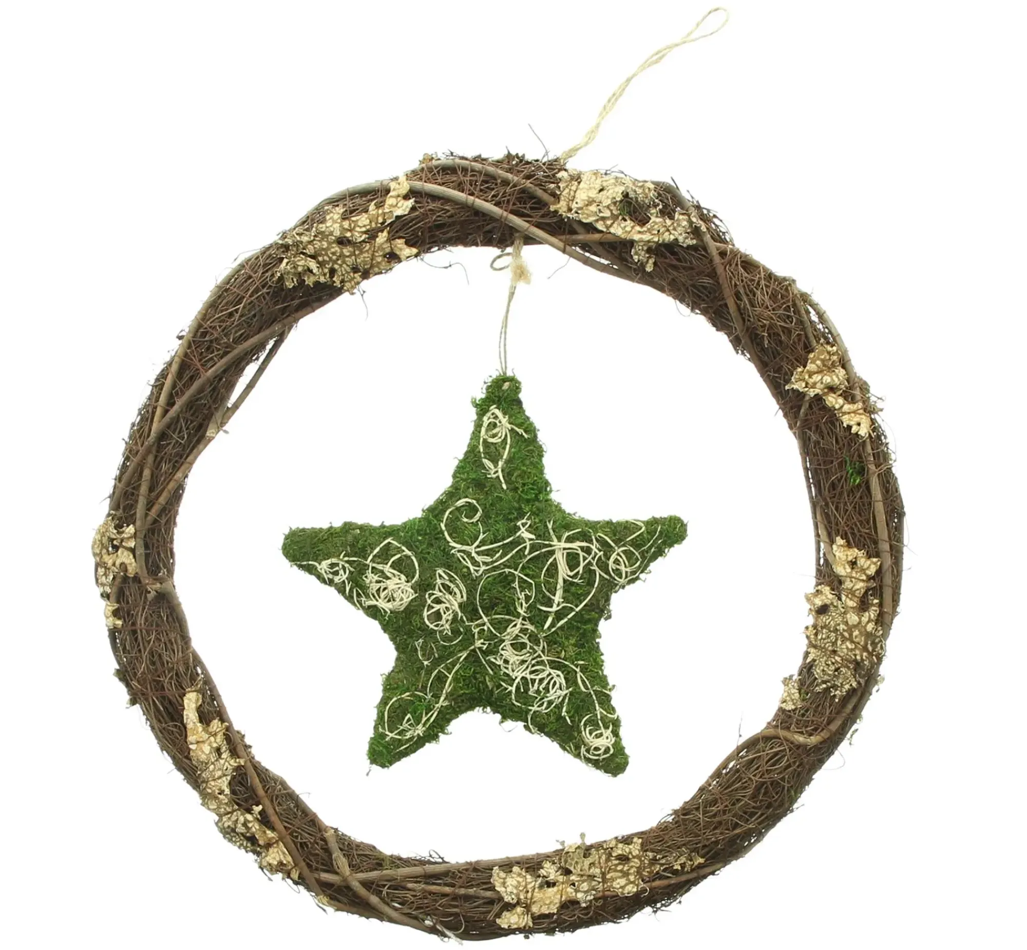 Weihnachtliche Kränze|Sterne|Frank Handels GmbH & Co. KG Kranz "Moos-Stern"