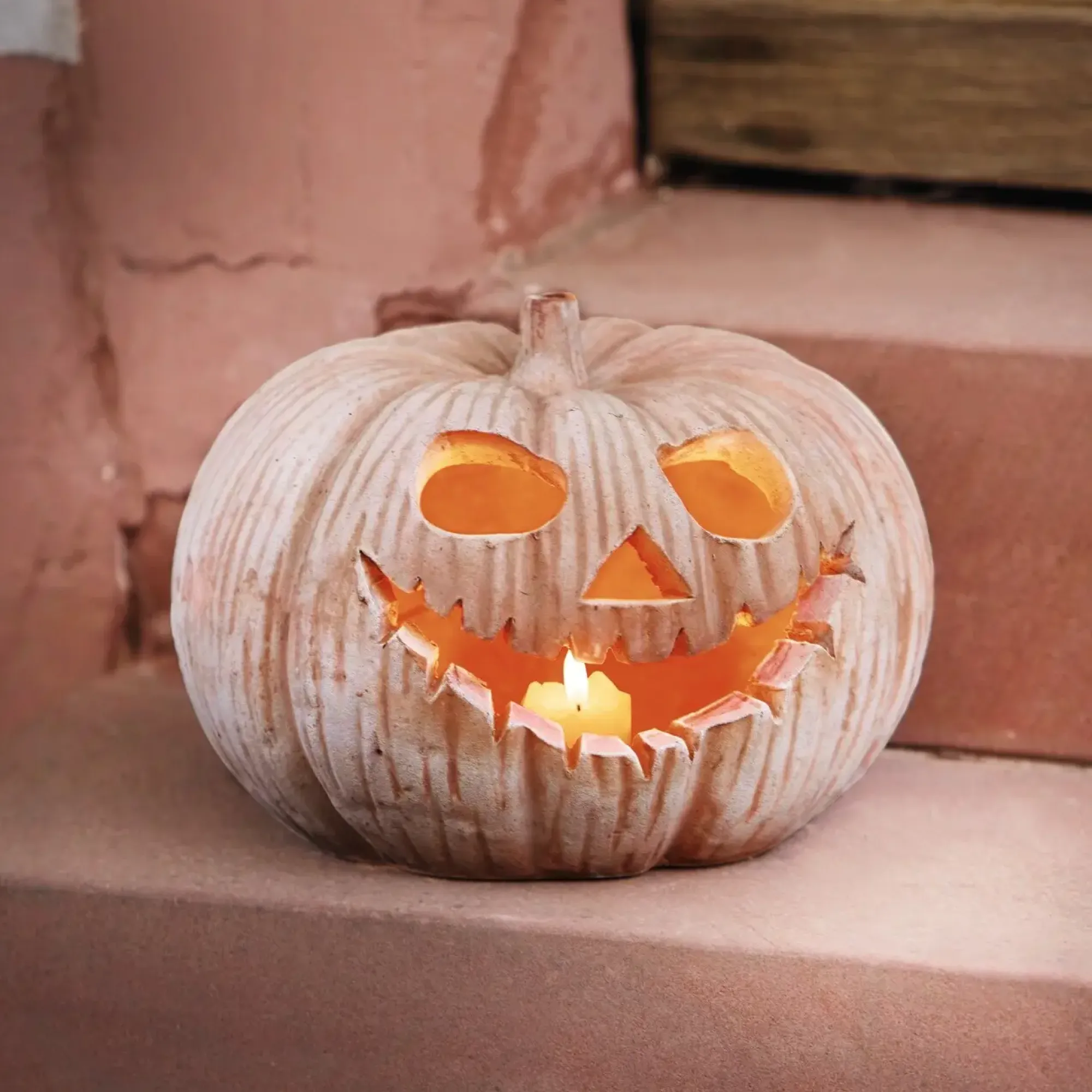 Herbstgarten|Herbstlichter|Frank Handels GmbH & Co. KG Kürbis-Windlicht "Halloween", groß