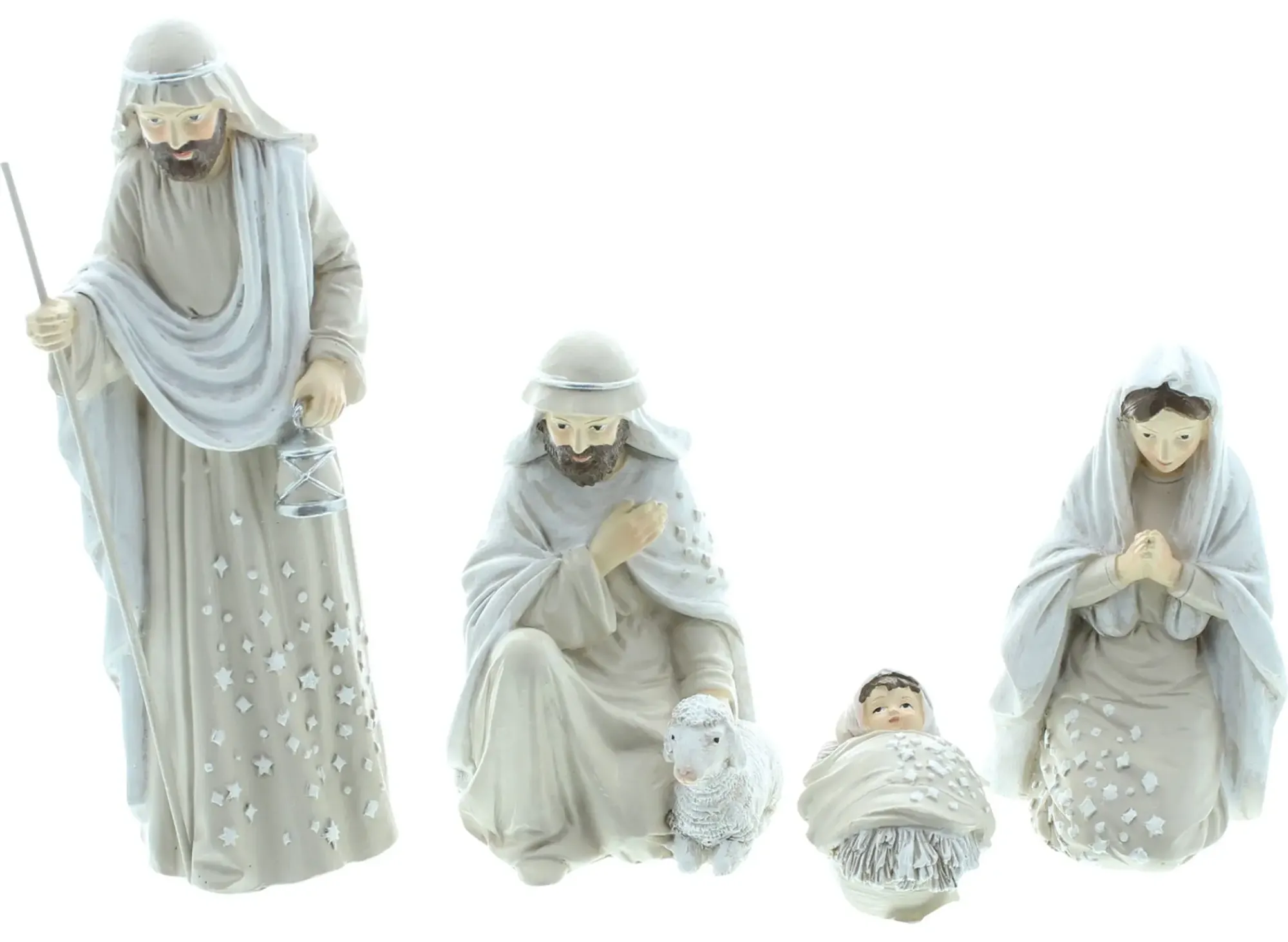 Weihnachtliche Dekofiguren|Krippen & Krippenfiguren|Frank Handels GmbH & Co. KG Krippefiguren "Heiligabend", 4er Set