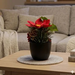 Gestecke|Frank Handels GmbH & Co. KG Kunstblumen-Arrangement "Weihnachtsstern"
