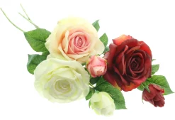 Kunstpflanzen|Frank Handels GmbH & Co. KG Kunstblume "Rosen", 3er Set