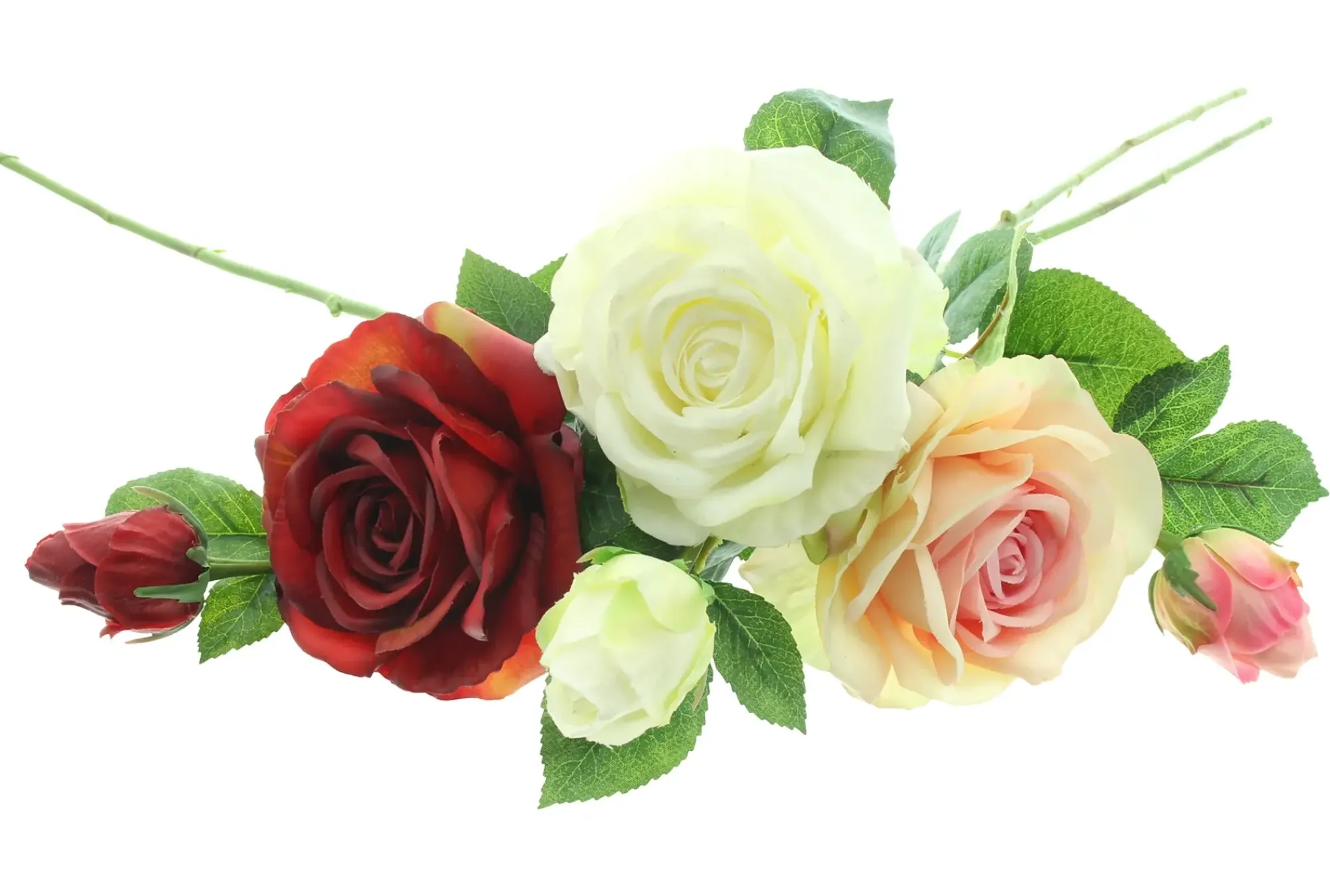 Kunstpflanzen|Frank Handels GmbH & Co. KG Kunstblume "Rosen", 3er Set