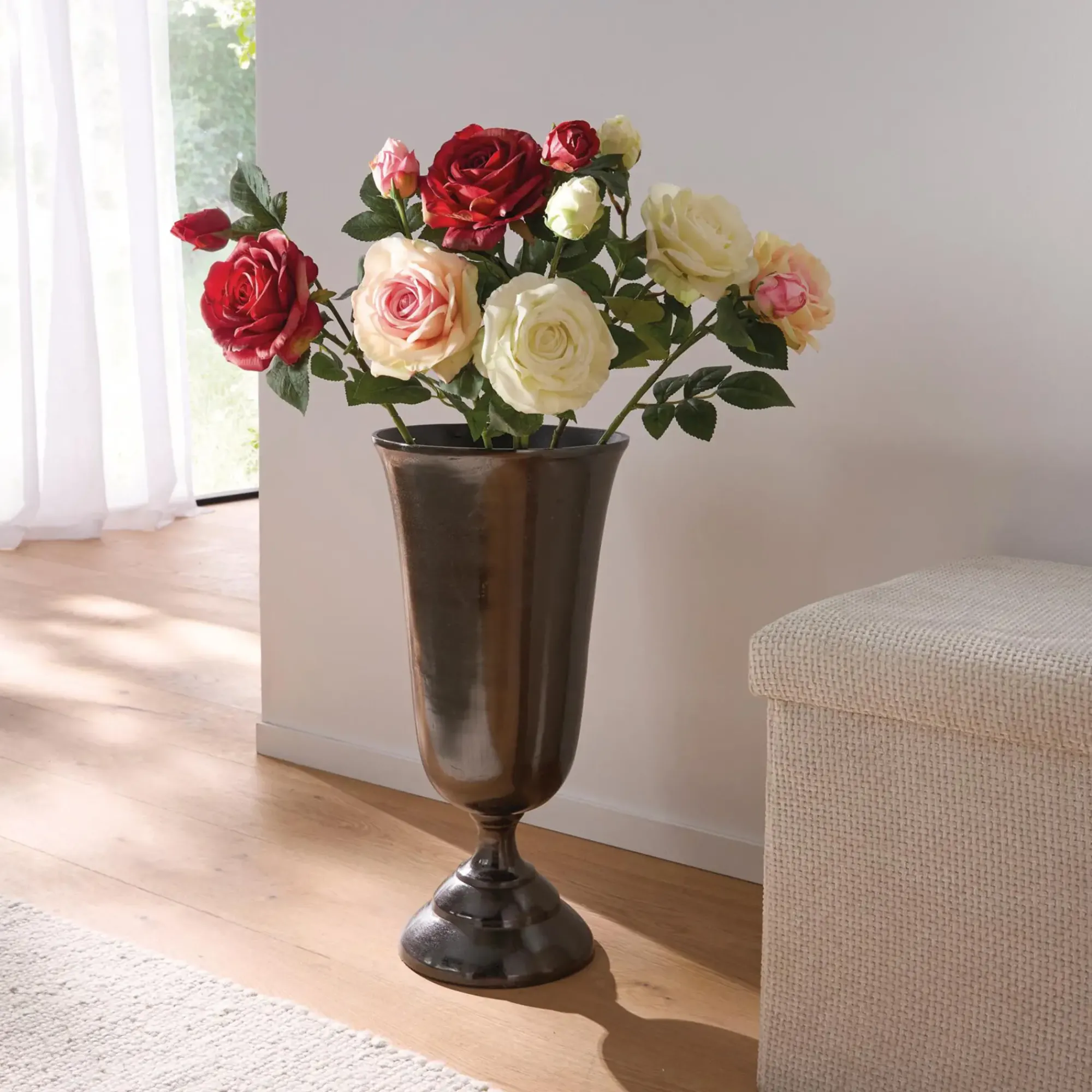 Kunstpflanzen|Frank Handels GmbH & Co. KG Kunstblume "Rosen", 3er Set