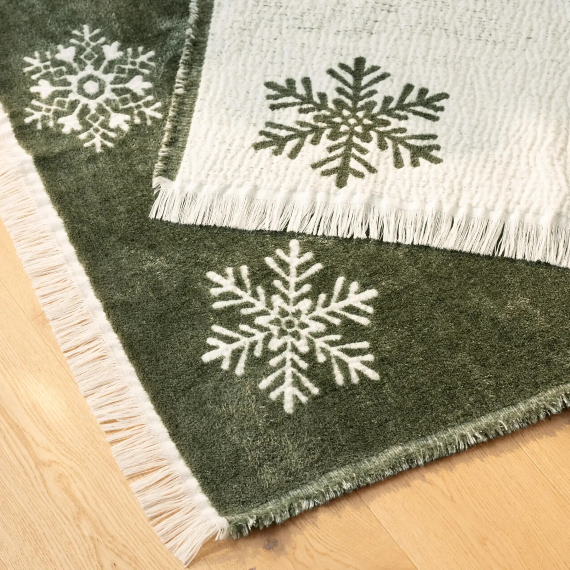 Weihnachtliche Kuscheldecken|Frank Handels GmbH & Co. KG Kuscheldecke "Schneeflocken"