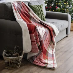 Weihnachtliche Kuscheldecken|Decken & Kuscheldecken|Frank Handels GmbH & Co. KG Kuscheldecke "Weihnachtskaro"