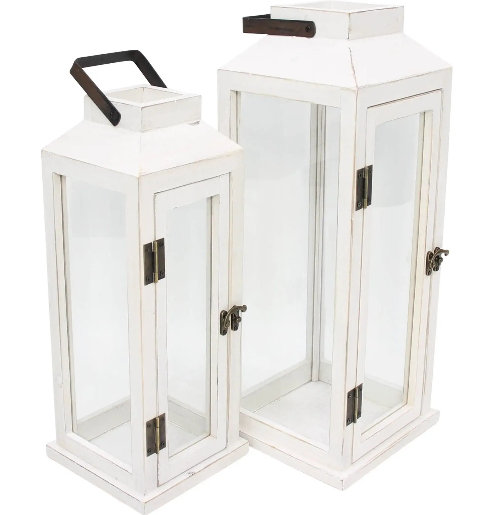 Laternen|Laternen & Co.|Frank Handels GmbH & Co. KG Laterne "White washed", 2er Set