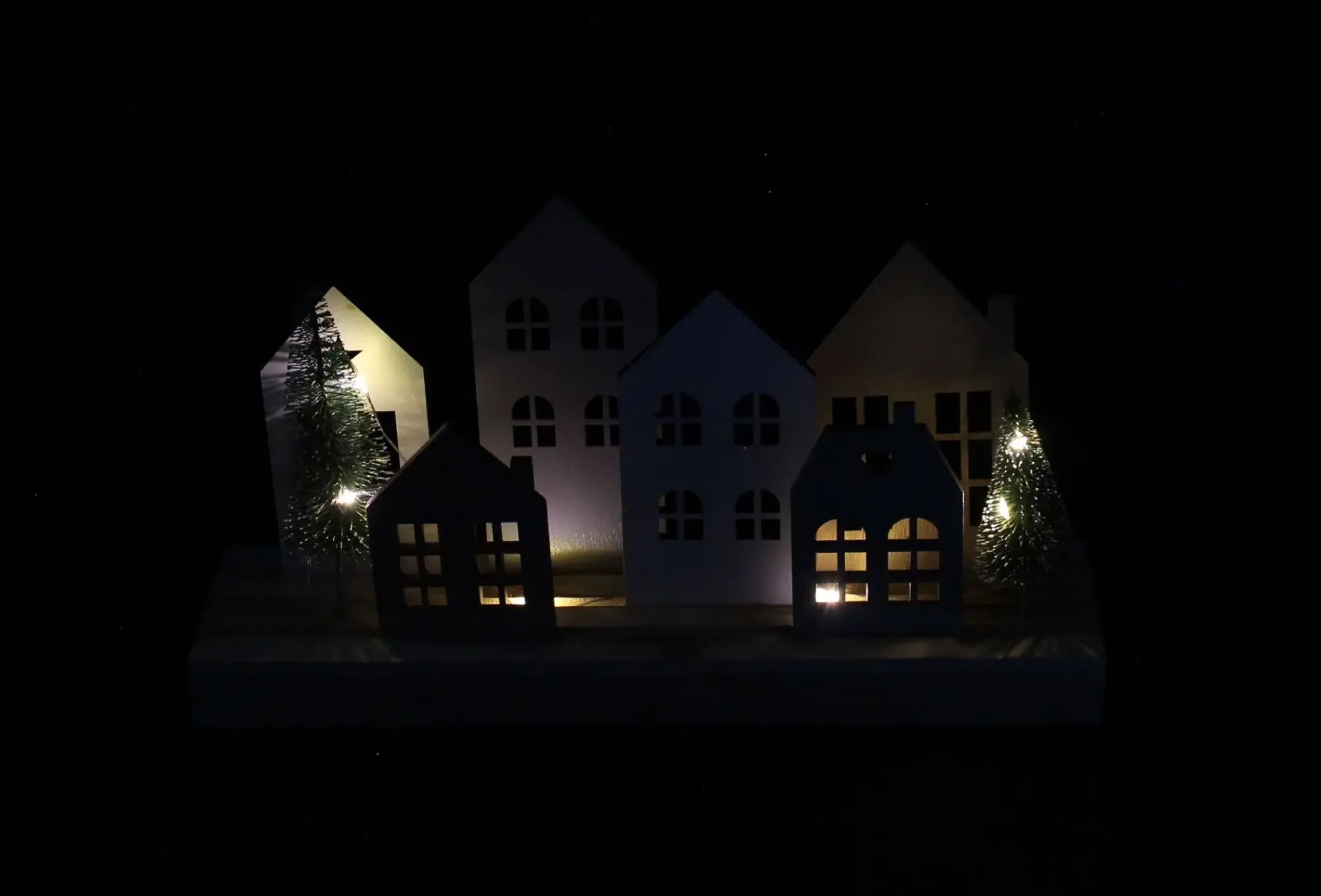 Weihnachtliche Led-Deko|Frank Handels GmbH & Co. KG LED-Board "Häuser"