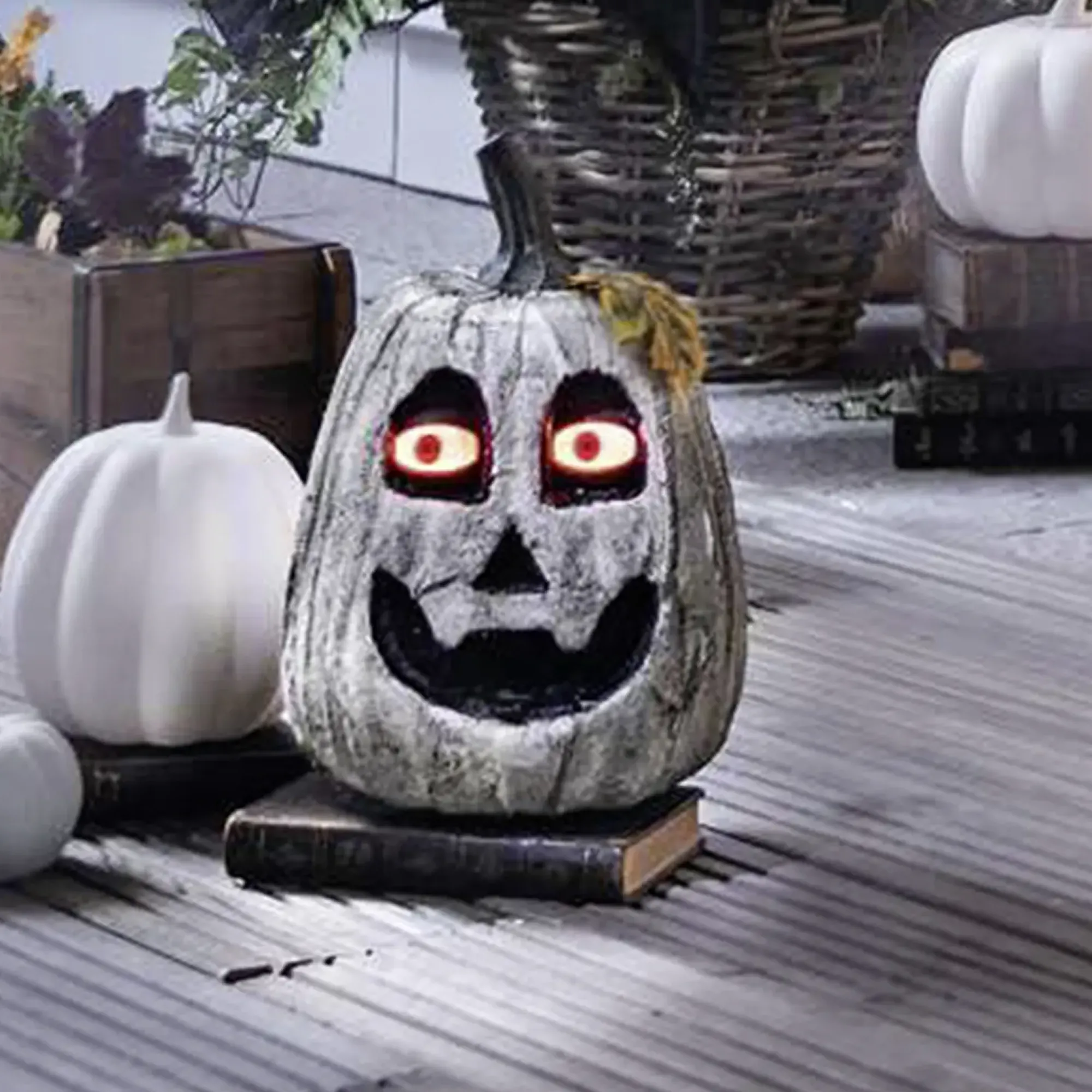 Herbstliche Led-Leuchtdeko|Frank Handels GmbH & Co. KG LED-Deko "Gruselkürbis"
