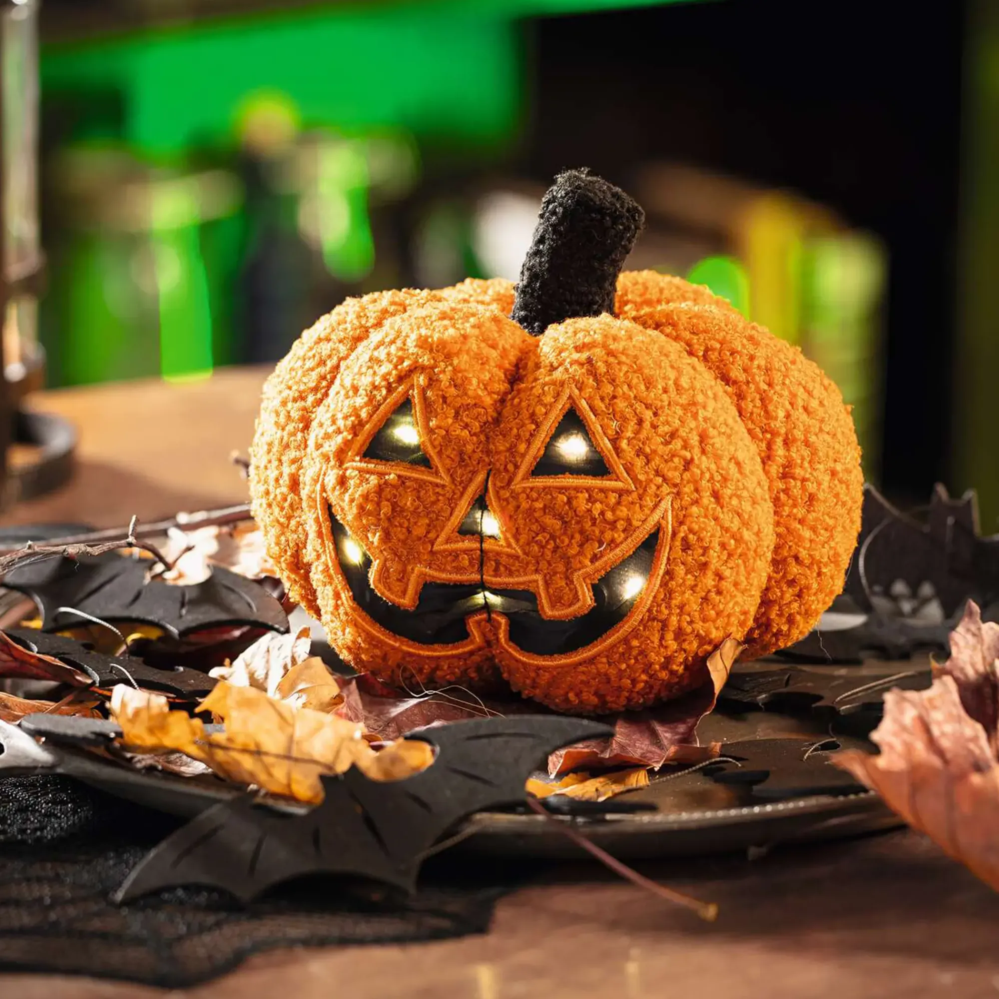 Herbstliche Led-Leuchtdeko|Dekokürbisse|Frank Handels GmbH & Co. KG LED-Deko "Halloween-Kürbis"