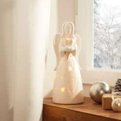 Weihnachtliche Dekofiguren|Weihnachtliche Led-Deko|Frank Handels GmbH & Co. KG LED-Engel "Goldenes Herz"