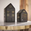 Weihnachtliche Led-Deko|Herbstlichter|Frank Handels GmbH & Co. KG LED-Haus "Black", 2er Set