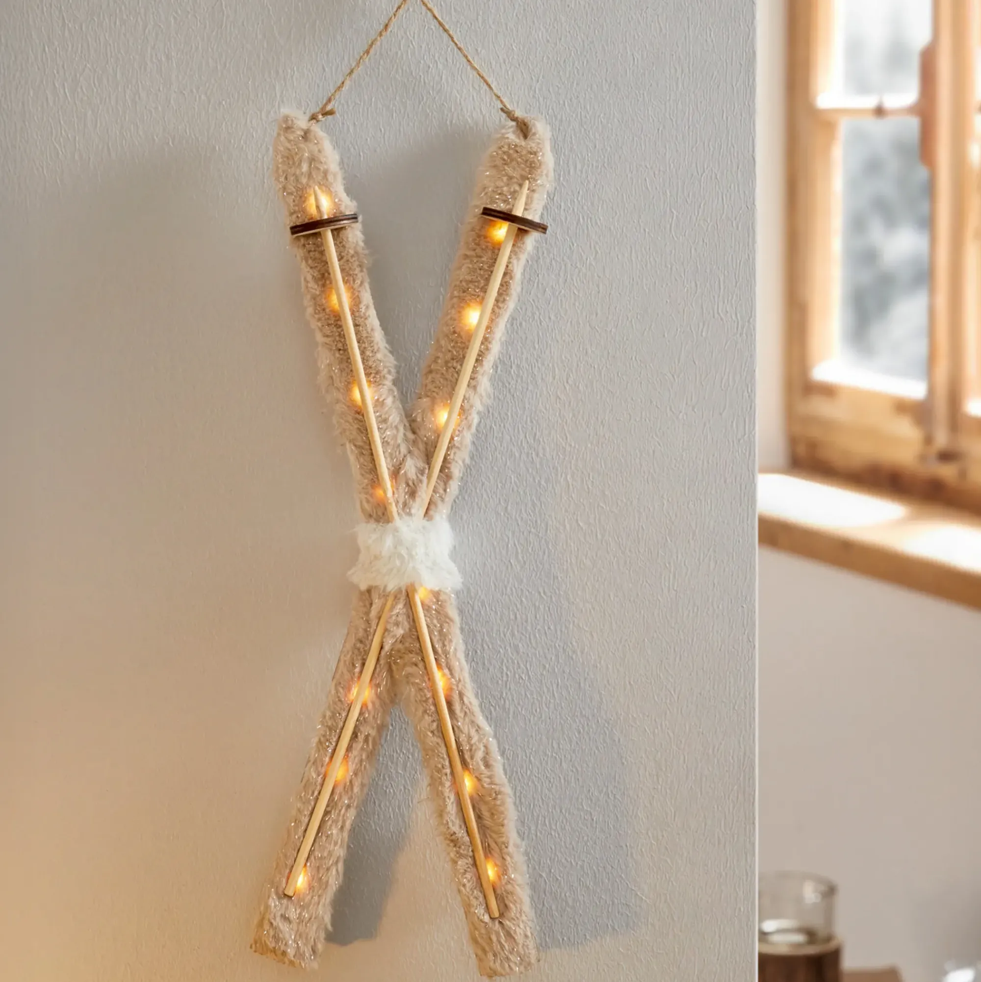Dekohänger|Weihnachtliche Led-Leuchthänger|Frank Handels GmbH & Co. KG LED-Hänger "Ski"