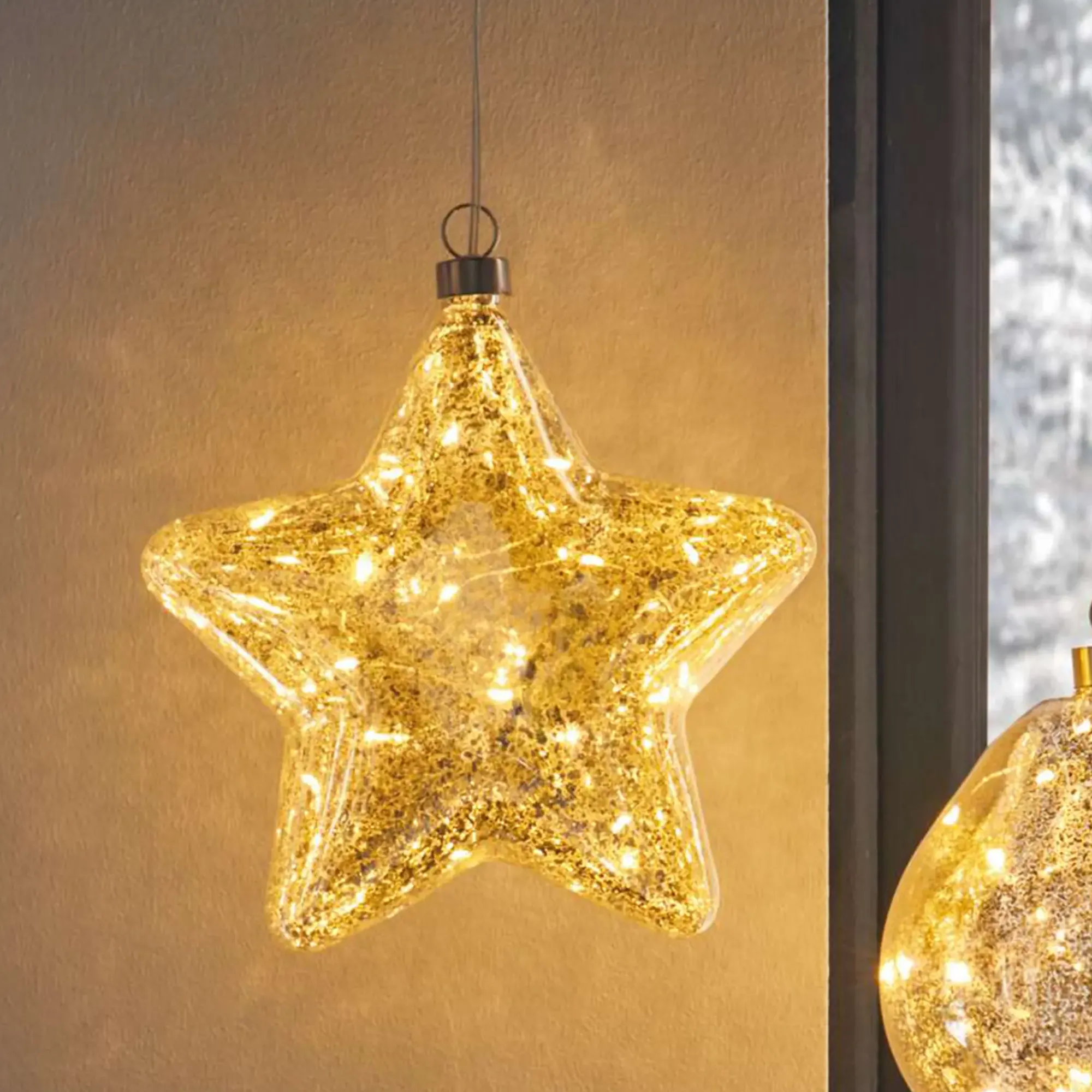 Dekohänger|Weihnachtliche Led-Leuchthänger|Frank Handels GmbH & Co. KG LED-Hänger "Stern"
