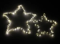 Baumschmuck|Weihnachtliche Led-Leuchthänger|Frank Handels GmbH & Co. KG LED-Hänger "Stern", 2er Set