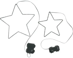 Baumschmuck|Weihnachtliche Led-Leuchthänger|Frank Handels GmbH & Co. KG LED-Hänger "Stern", 2er Set