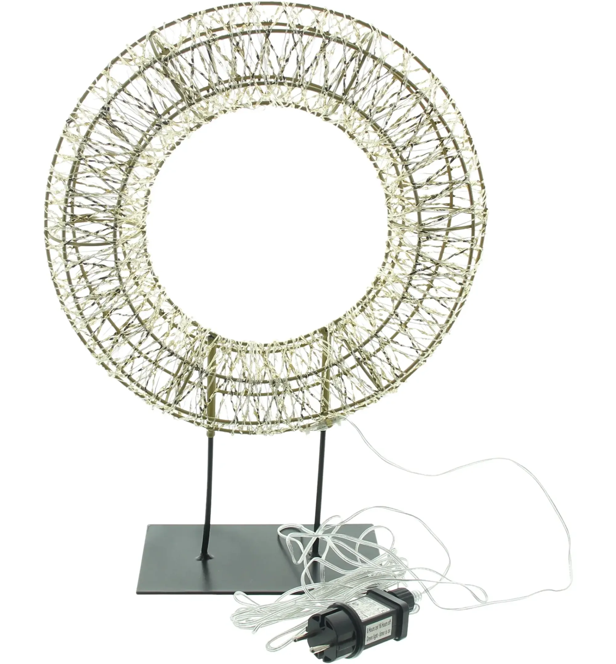 Weihnachtliche Dekoringe|Weihnachtliche Led-Deko|Frank Handels GmbH & Co. KG LED-Kreis "Golden"