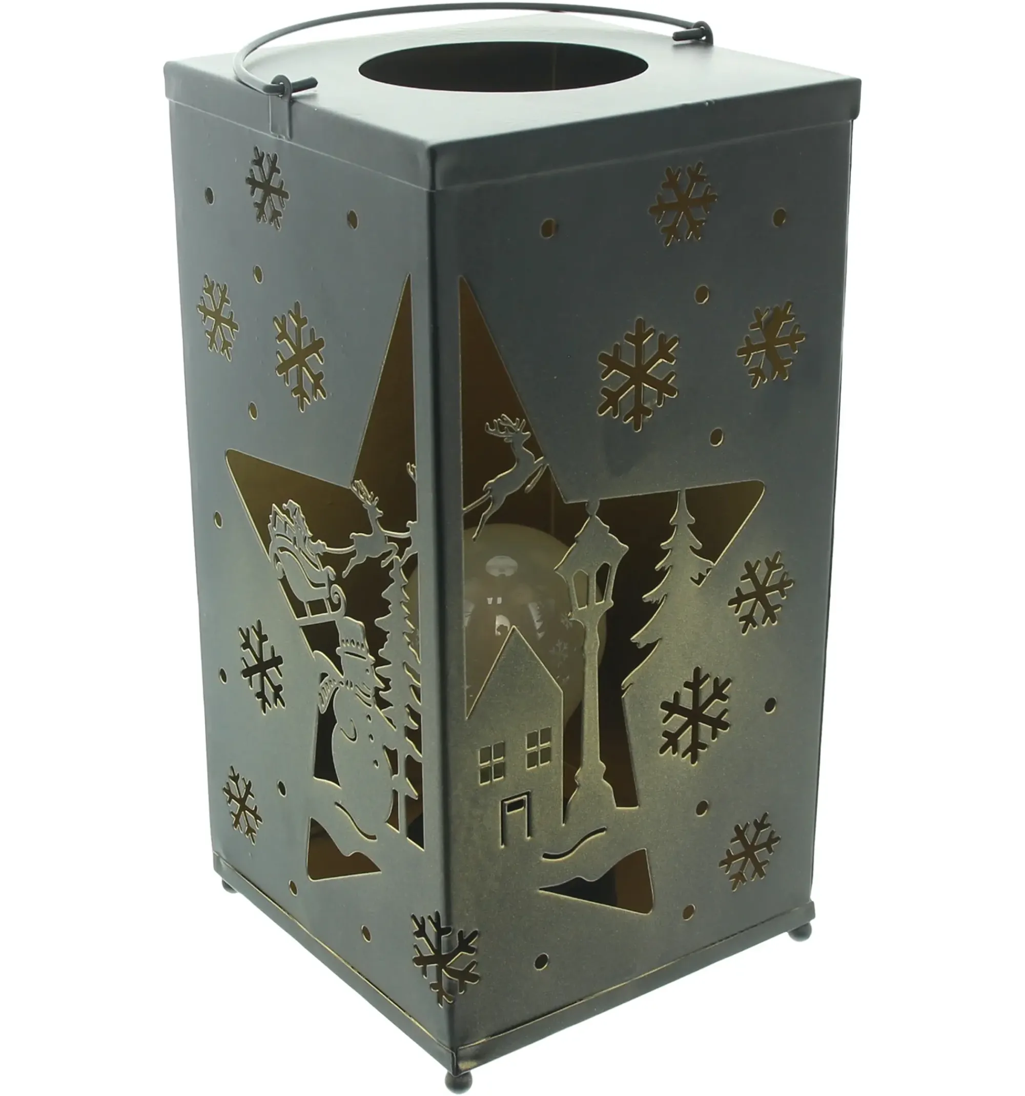 Weihnachtliche Led-Deko|Weihnachtslichter|Frank Handels GmbH & Co. KG LED-Laterne "Winterlandschaft"