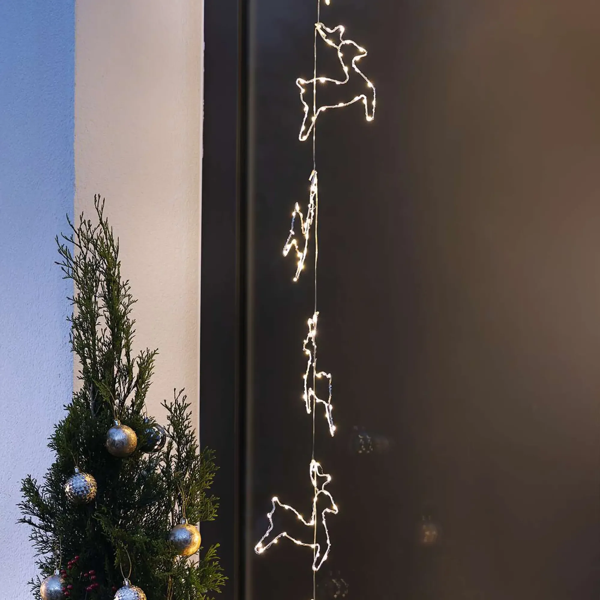 Weihnachtliche Led-Leuchthänger|Gartenbeleuchtung|Frank Handels GmbH & Co. KG LED-Lichterkette "Rentiere"