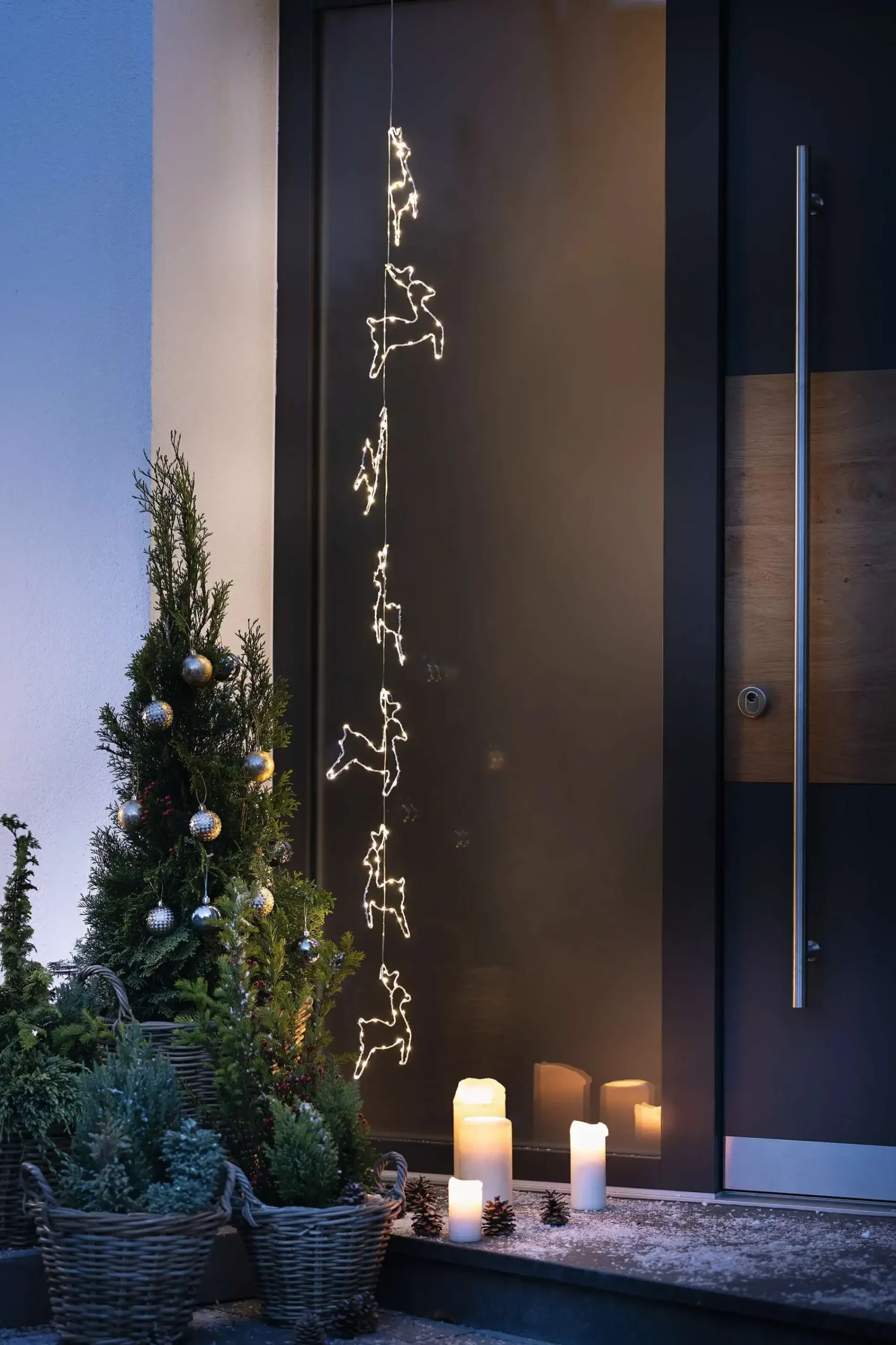 Weihnachtliche Led-Leuchthänger|Gartenbeleuchtung|Frank Handels GmbH & Co. KG LED-Lichterkette "Rentiere"