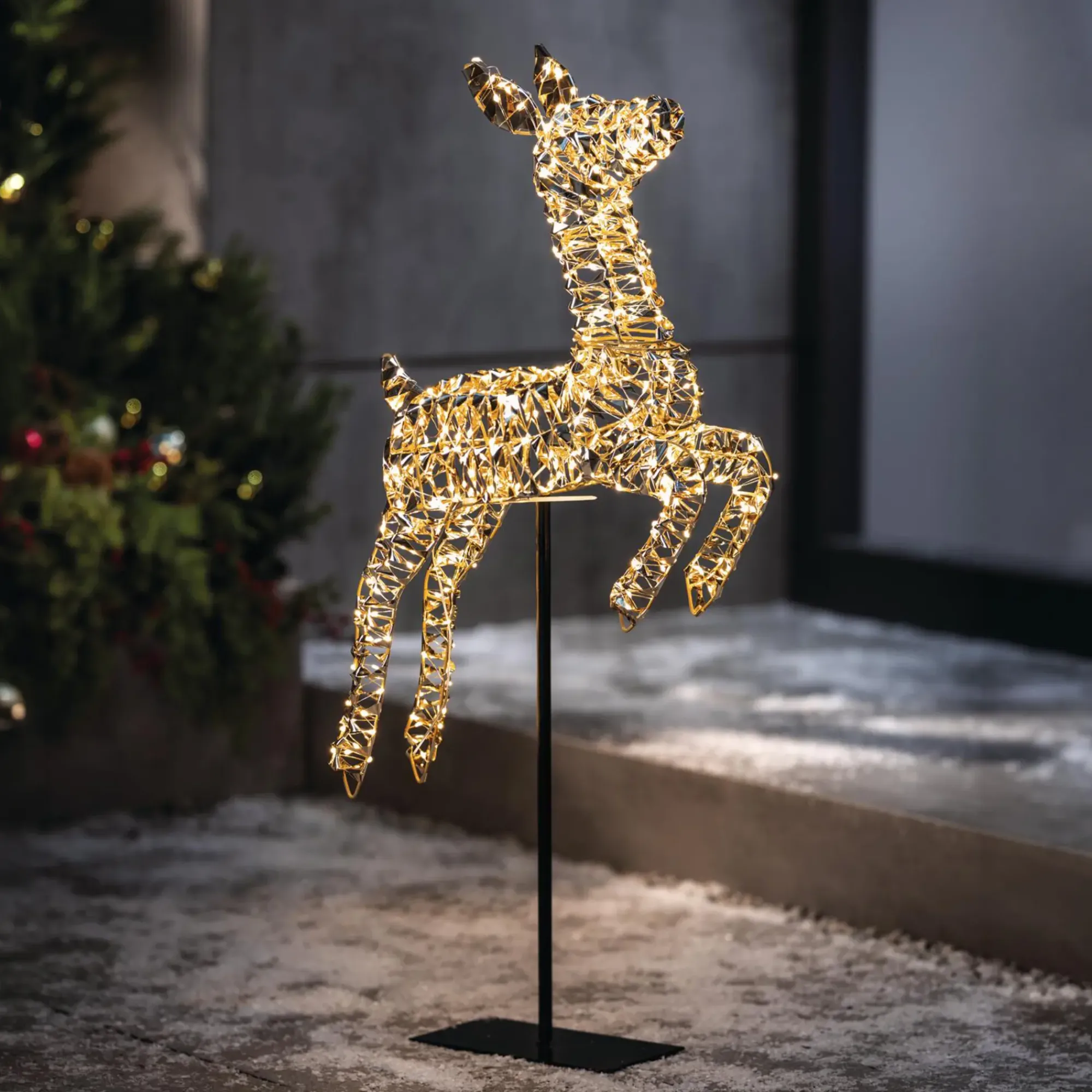 Weihnachtliche Led-Deko|Frank Handels GmbH & Co. KG LED-Rentier "Golden"
