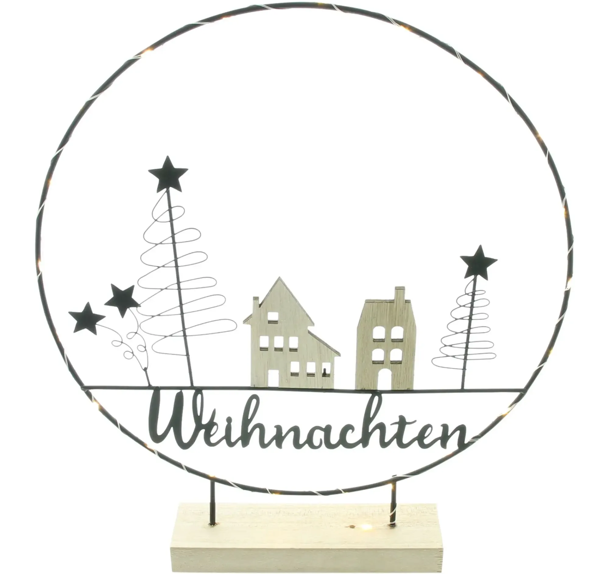 Weihnachtliche Dekoringe|Weihnachtliche Led-Deko|Frank Handels GmbH & Co. KG LED-Ringdeko "Weihnachten"